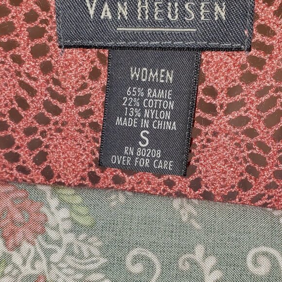 Ladies VAN HEUSEN 3 Piece Wrap Skirt Set w/Knit Tank & Crocheted Sweater - S/M - Picture 7 of 7